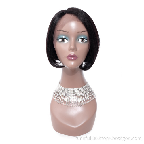 Unique design hot sale bob wigs with bangs bob wig short  human hair wigs